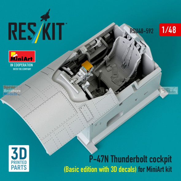 RESRSU480592U 1:48 ResKit P-47N Thunderbolt Cockpit Set Basic Edition (MIA kit)