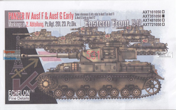 ECH351050 1:35 Echelon Decals - Panzer IV Ausf F & Ausf G Early 2. Abt. 23rd Pz.Div