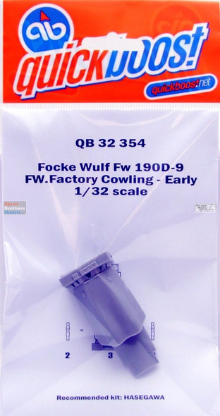 QBT32354 1:32 Quickboost Fw190D-9 FW Factory Cowling Early (HAS kit)