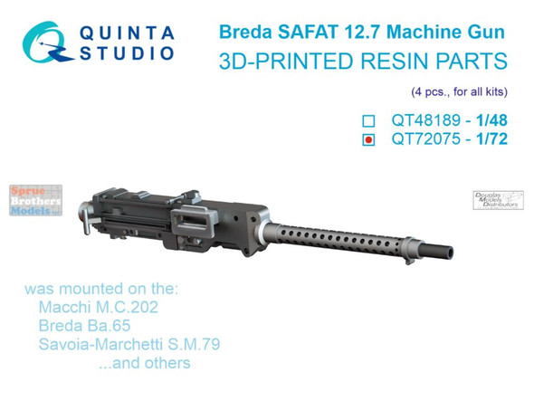 QTSQT72075 1:72 Quinta Studio Breda SAFAT 12.7 Machine Gun Set