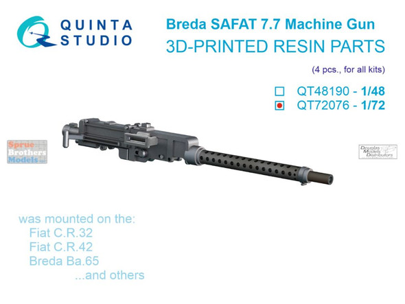 QTSQT72076 1:72 Quinta Studio Breda SAFAT 7.7 Machine Gun Set