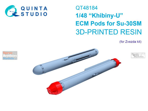 QTSQT48184 1:48 Quinta Studio Khibiny-U ECM Pod Set (for Su-30SM Flanker)