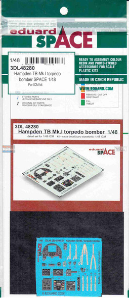 EDU3DL48280 1:48 Eduard SPACE - Hampden TB Mk.I (ICM kit)