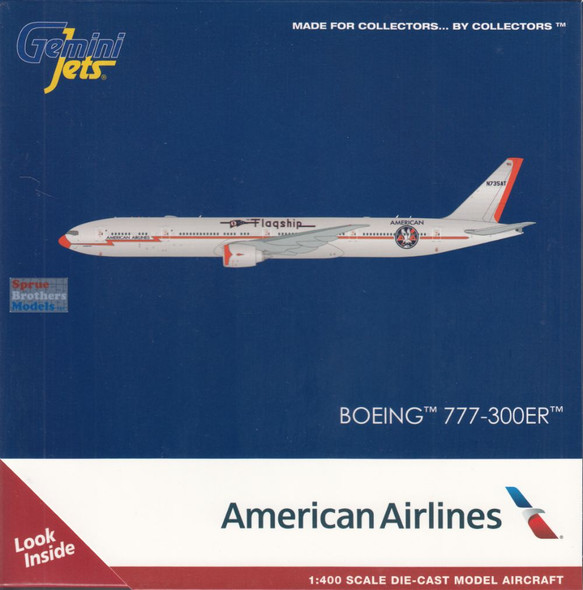 GEMGJ2406 1:400 Gemini Jets American Airlines B777-300ER Reg #N2406 'Flagship DFW' (pre-painted/pre-built)