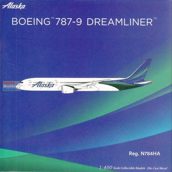 NGM55162 1:400 NG Model Alaska Airlines B787-9 Reg #N784HA (pre-painted/pre-built)