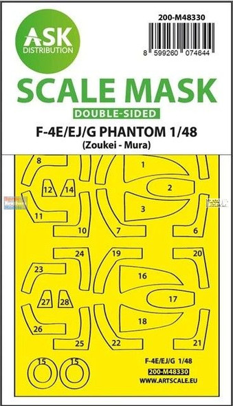 ASKM48330 1:48 ASK/Art Scale Double Sided Mask - F-4E F-4EJ F-4G Phantom II (ZKM kit)