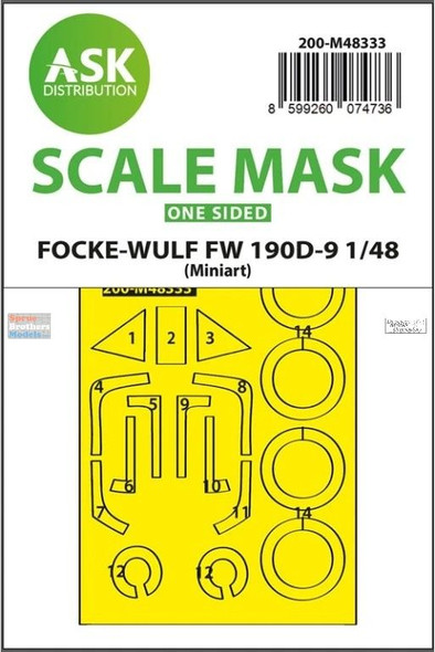 ASKM48333 1:48 ASK/Art Scale Mask - Fw190D-9 (MIA kit)