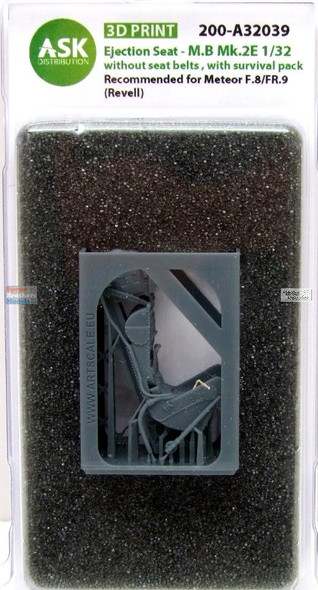 ASKA32039 1:32 ASK/Art Scale MB Mk.2E Ejection Seat without Seatbelts with Survival Pack [for Meteor F.8/FR.9] (REV kit)
