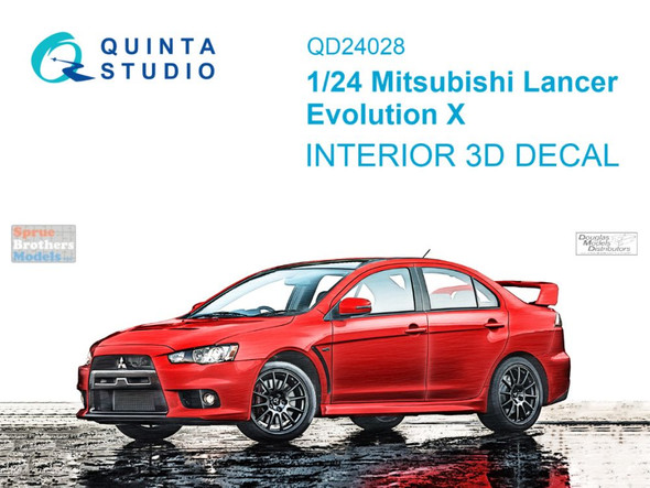 QTSQD24028 1:24 Quinta Studio 3D Decal -  Mitsubishi Lancer Evolution X (AOS kit)