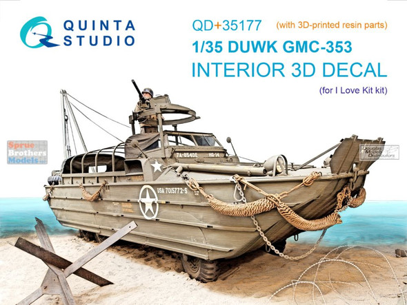 QTSQD35177R 1:35 Quinta Studio 3D Decal - DUKW GMC-353 (ILK kit)