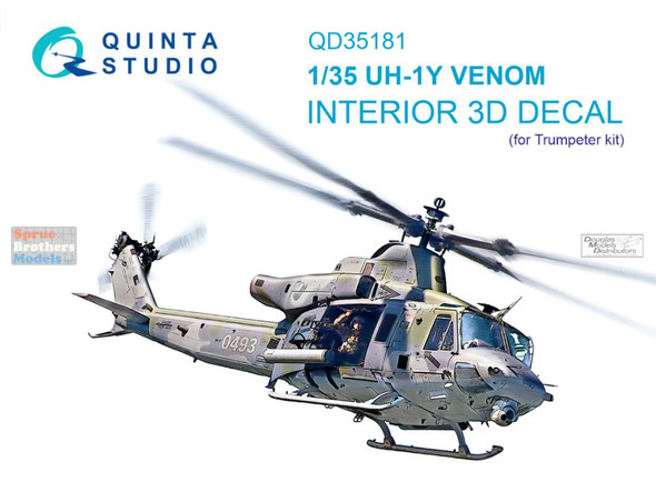QTSQD35181 1:35 Quinta Studio 3D Decal - UH-1Y Venom (TRP kit)