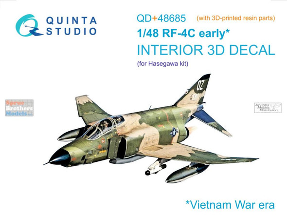 QTSQD48685R 1:48 Quinta Studio 3D Decal - RF-4C Phantom II Early (HAS kit)
