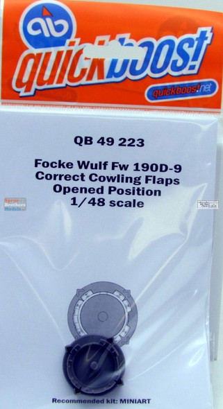QBT49223 1:48 Quickboost Fw190D-9 Correct Cowling Flaps Opened Position (MIA kit)