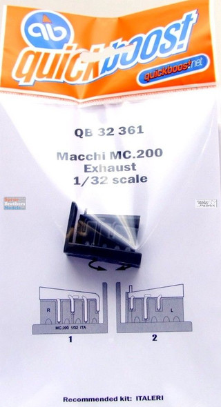 QBT32361 1:32 Quickboost MC.200 Saetta Exhaust (ITA kit)