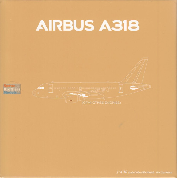 NGM48016 1:400 NG Model Blank Airbus A318-100 with CFMI CFM56 Engines (pre-painted/pre-built)