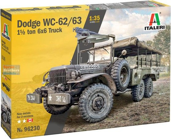 ITA96230 1:35 Italeri Dodge WC-62 WC-63 1.5-ton 6x6 Truck