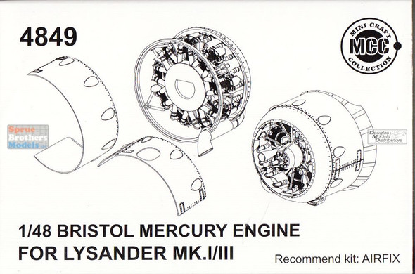 MCC48049 1:48 Mini Craft Collection Bristol Mercury Engine (for Lysander Mk.I/III) [AFX kit]