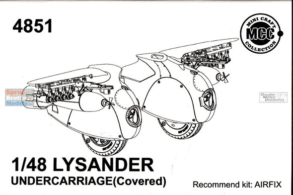 MCC48051 1:48 Mini Craft Collection Lysander Undercarriage - Covered (AFX kit)