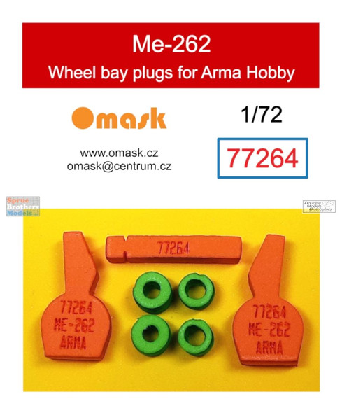 OMK77264 1:72 Omask Wheel Bay Plugs - Me262 (ARM kit)