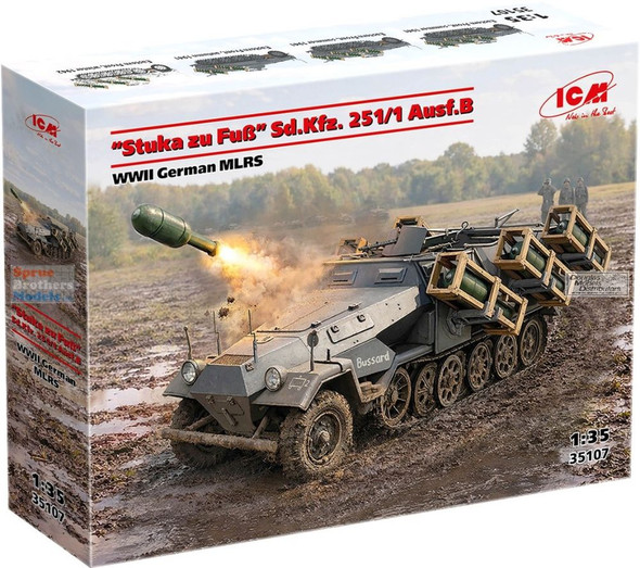 ICM35107 1:35 ICM Sd.Kfz.251/1 Ausf.B 'Stuka zu FuB' WW2 German MLRS