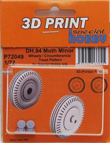 SPHP72049P 1:72 Special HobbyDH.94 Moth Minor Wheels (SPH kit)