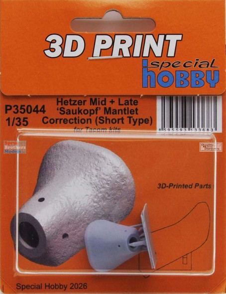 SPHP35044P 1:35 Special Hobby Hetzer Mid/Late Saukopf Mantlet Corretion - Short Type (TAK kit)