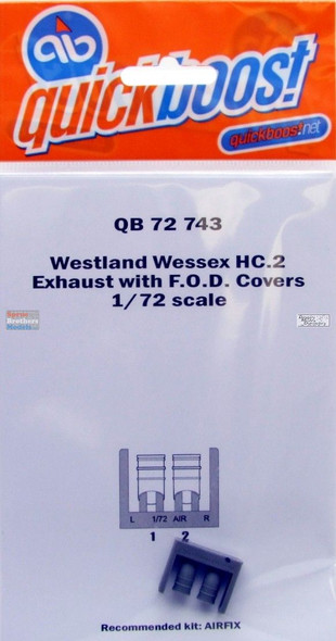 QBT72743 1:72 Quickboost Westland Wessex HC.2 Exhaust with FOD Covers (AFX kit)