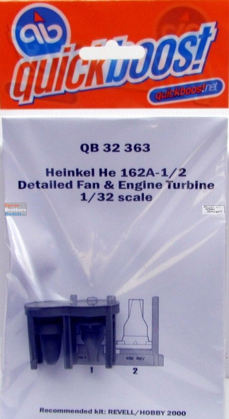 QBT32363 1:32 Quickboost He162A-1/2 Detailed Fan & Engine Turbine (REV/H2K kit)