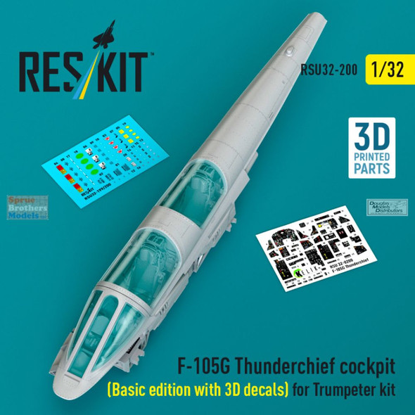 RESRSU320200U 1:32 ResKit F-105G Thunderchief Cockpit Set Basic Edition (TRP kit)
