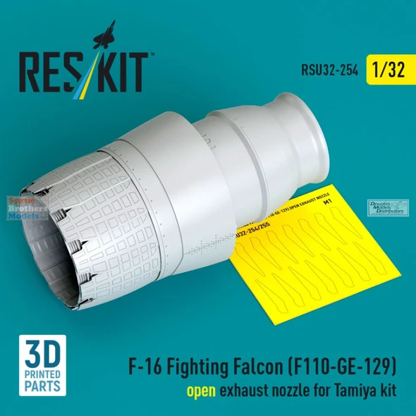 RESRSU320254U 1:32 ResKit F-16 Falcon Exhaust Nozzle Open [F110-GE-129] (TAM kit)