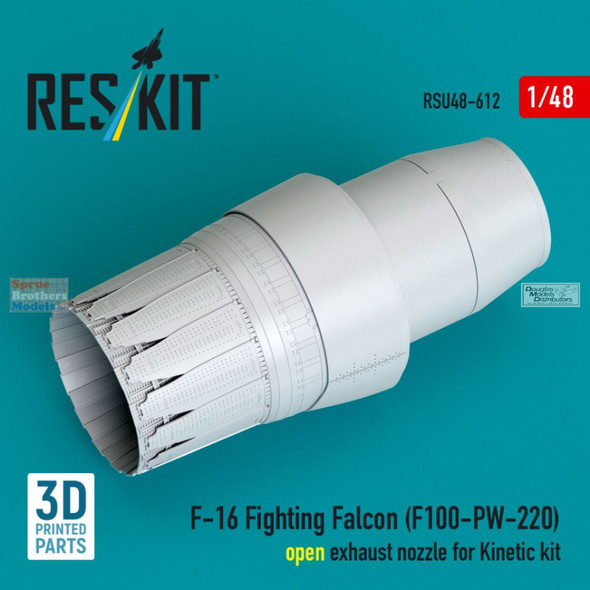 RESRSU480612U 1:48 ResKit F-16 Falcon Open F100-PW-220 Exhaust Nozzle (KIN kit)