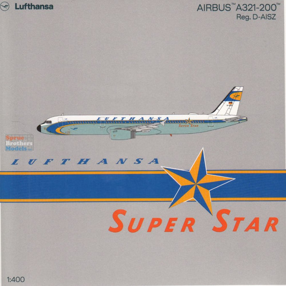 NGM13160 1:400 NG Model Lufthansa Airbus A321-200 Reg #D-AISZ 'Super Star' (pre-painted/pre-built)