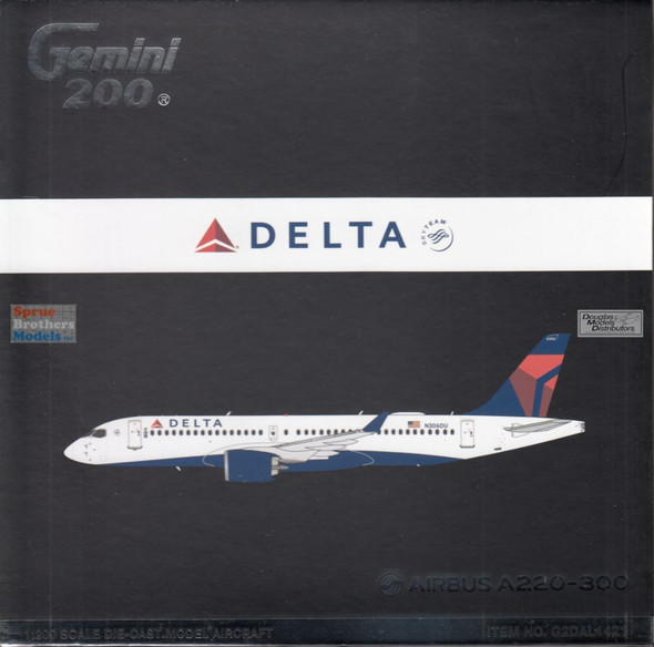 GEMG21421 1:200 Gemini Jets Delta Airlines Airbus A220-300 Reg #N306DU  (pre-painted/pre-built)