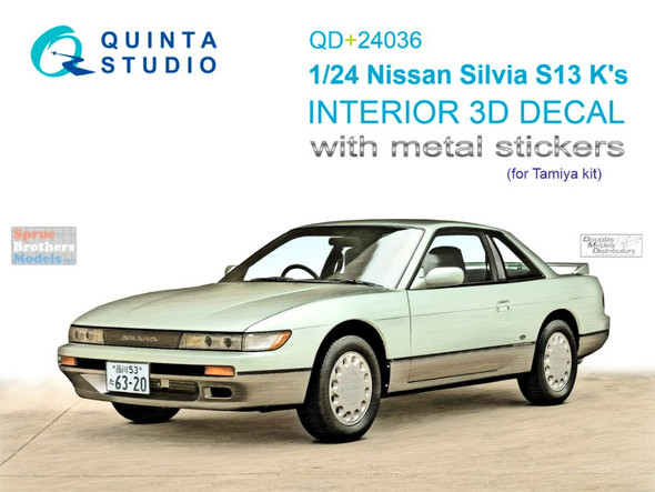QTSQD24036R 1:24 Quinta Studio 3D Decal  -  Nissan Silvia S13 K's (TAM kit)