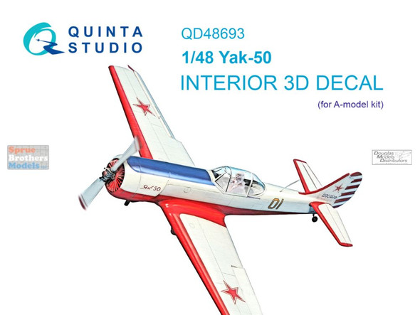 QTSQD48693 1:48 Quinta Studio 3D Decal - Yak-50 (AMD kit)