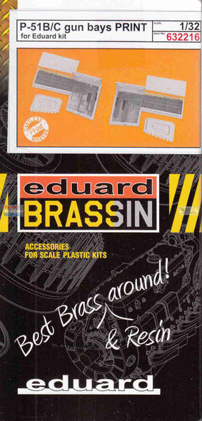 EDU632216 1:32 Eduard Brassin P-51B P-51C Mustang Gun Bays (EDU kit)