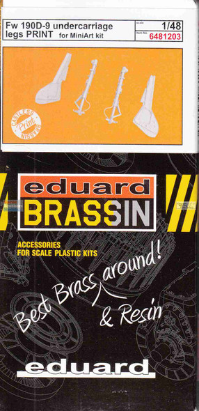 EDU6481203 1:48 Eduard Brassin - Fw190D-9 Undercarriage Legs (MIA kit)