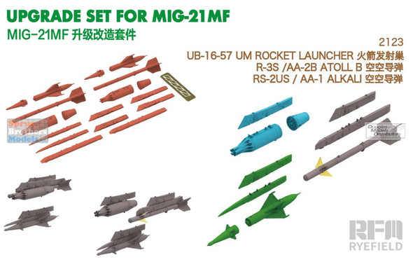 RFMRM2123 1:48 Rye Field Model MiG-21MF Fishbed Weapons Set (RFM kit)