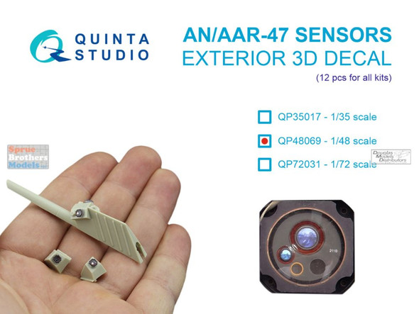 QTSQP48069 1:48 Quinta Studio 3D Decal - AN/AAR-47 Sensors