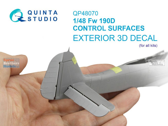 QTSQP48070 1:48 Quinta Studio 3D Decal - Fw190D Control Surfaces