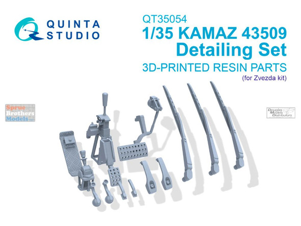 QTSQT35054 1:35 Quinta Studio KAMAZ 43509 Detailing Set (ZVE kit)