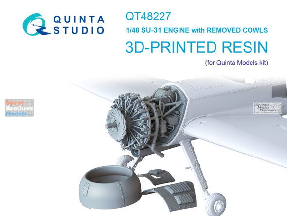 QTSQT48227 1:48 Quinta Studio Su-31 Engine with Removed Cowls (QTS kit)