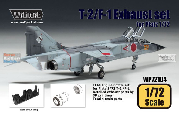 WPD72104 1:72 Wolfpack Mitsubishi T-2/F-1 Exhaust Set (PLZ kit)