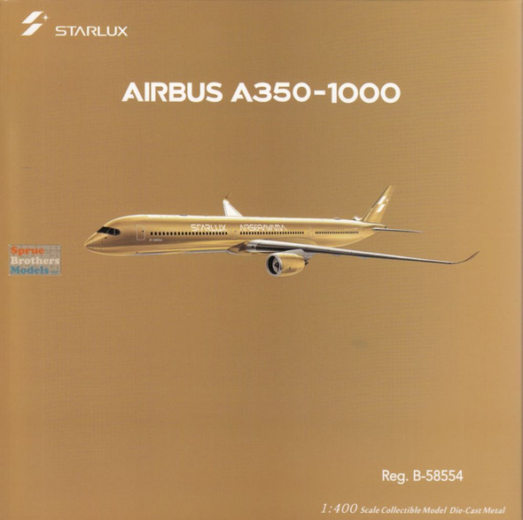 NGM57048 1:400 NG Model Starlux Airlines Airbus A350-1000 Reg #B-58554 Airsorayama Gold (pre-painted/pre-built)