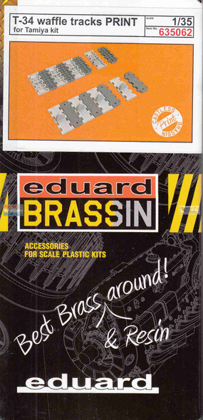 EDU635062 1:35 Eduard Brassin T-34 Waffle Workable Track Set (TAM kit)