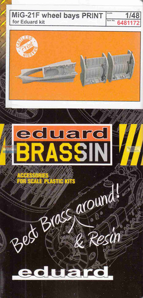 EDU6481172 1:48 Eduard Brassin - MiG-21F Fishbed Wheel Bay Set (EDU kit)