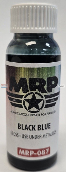 MRP087 MRP/Mr Paint - Gloss Black Blue [for use under metallics] 30ml (for Airbrush only)