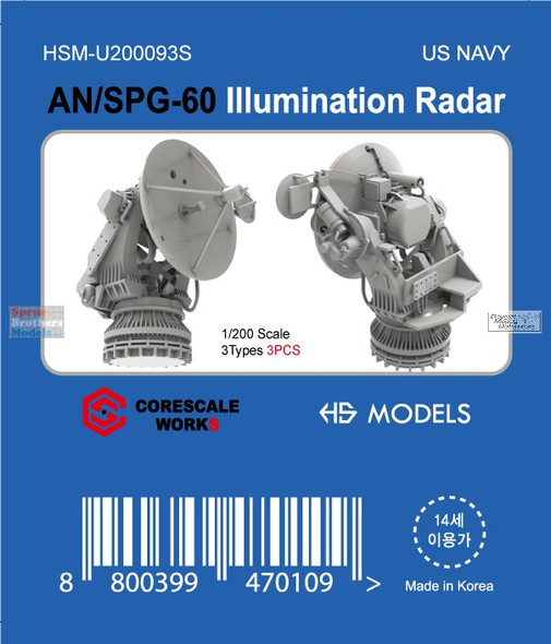 HSMU200093U 1:200 HS Models AN/SPG-60 Illumination Radar Set