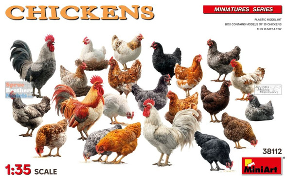 MIA38112 1:35 Miniart Chickens