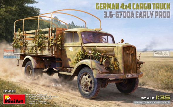 MIA35199 1:35 Miniart German 4x4 Cargo Truck TPE 3.6-6700A Early Production